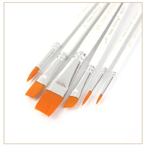 Ensemble de pinceaux en nylon professionnels pour peinture acrylique et aquarelle.