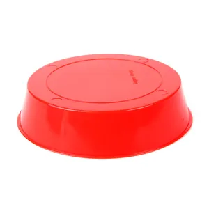 Ciotola di miscelazione colori in plastica rossa per pittura bambini, tavolozza colori.