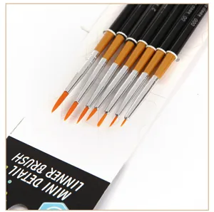 Fine detail paint brush set, 7pcs miniature hook line pens for acrylic painting crafts.
