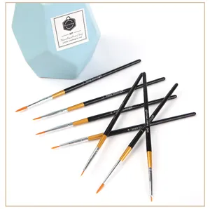 7-piece fine detail paint brush set, professional miniature art brushes for acrylic watercolor painting.