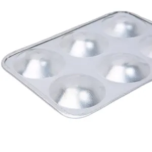 6-hole aluminum palette for painting, makeup, and nail art mixing. Durable and lightweight tray.