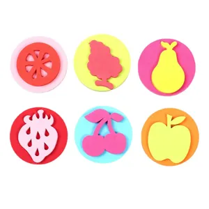 Kids EVA Sponge Stamp Fruit Painting Set DIY Educational Graffiti Tool Kindergarten Early Learning