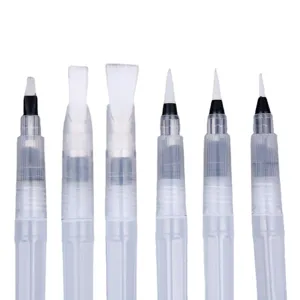 Set 6 Pennelli con Serbatoio Acqua Plastica per Acquerello Calligrafia Articoli