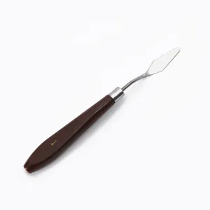 Spatule de peintre professionnelle en acier inoxydable pour peinture à l'huile marron