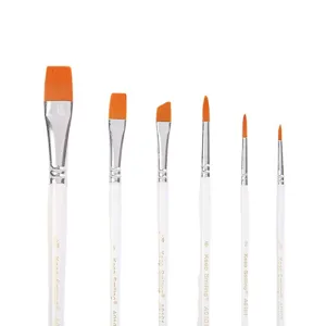 Artist Paint Brushes Nylon Hair Wood Handle Watercolor Acrylic Painting Drawing Art Supplies Brush Tool