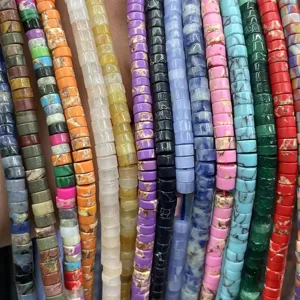 Natural Stone Tube Spacer Beads Cylindrical Loose Beads For DIY Jewelry Making Handcrafted Bracelet Necklace Design