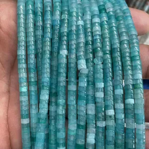 Natural crystal 2x4mm tube spacer beads for DIY handmade jewelry crafting and beading projects.