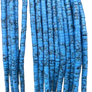 Blue tube spacer beads cylindrical loose beads DIY handmade jewelry making accessories strands