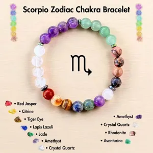 Pulsera de chakra del zodiaco escorpio de piedras preciosas naturales joya regalo mujer hombre
