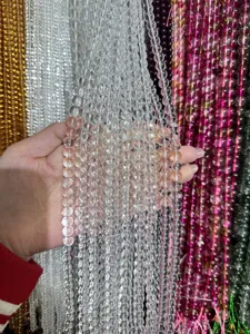 Hilos de cuentas de cristal transparente para hacer joyas y manualidades al por mayor