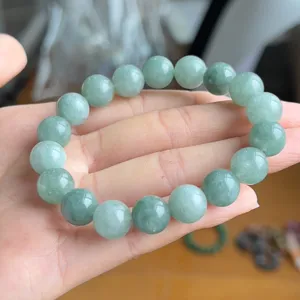 Natural Stone Beaded Bracelet Minimalist Simulated Jade Gemstone Beaded Stretch Bracelet Jewelry Gift For Women