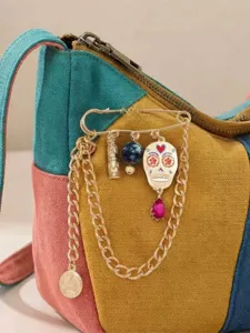 Y2K bunte Zucker Totenkopf Brosche Vintage Legierung Anhänger Pullover Schmuck Accessoires