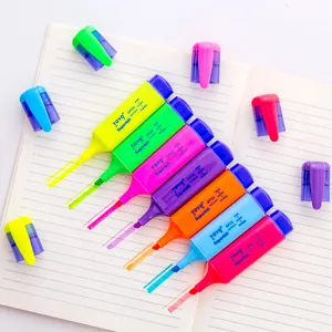 Colorful highlighter pen set with candy colors, perfect for student school and office work.