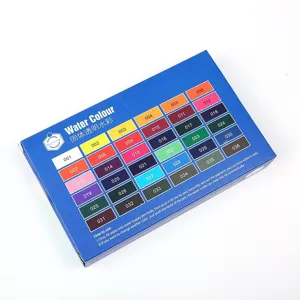 36-color solid watercolor paint set for beginners and kids art painting with water brush pen