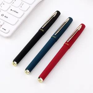 Retractable Gel Ink Pen Fine Point Smooth Writing Matte Barrel Business Office School Stationery Writing Pen