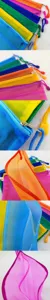 A4 colored mesh zipper document bag waterproof file folder storage organizer pouch for office school