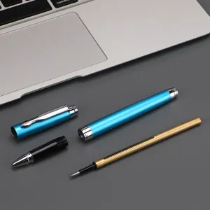 Metal gel pen business signature pen disassembled view with refill for office stationery