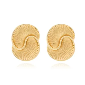 Orecchini a spirale geometrici doro gioielli di modo minimalisti per le donne ogni giorno