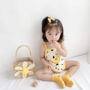 Infant baby cotton camisole romper summer thin newborn baby clothes cute toddler clothing