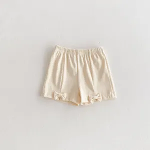 Toddler baby girls cute bow summer shorts casual cotton bloomers comfortable daily wear