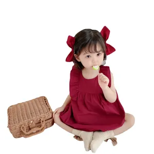 Vestito neonata estate cotone manica corta principessa carino pagliaccetto bambina