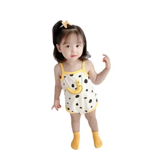 Cute infant baby girl summer camisole romper newborn cotton clothes toddler infant wear