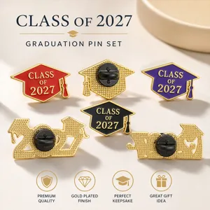 2027 Abschluss Pin Set Emaillierte Mappe Brosche Metall Gedenk Abzeichen fur Studenten Geschenk