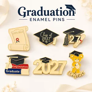 Abschluss Emaille Pins Set 2027 Doktorhut Diplom Metall Broschen Schueler Geschenk