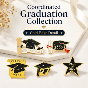 2027 abschluss kollektion emaille anstecknadel set, doktorhut diplom geschenke broschen.