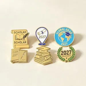 2027 laurea metallo smalto spilla set simpatico studioso libro globale studente regalo