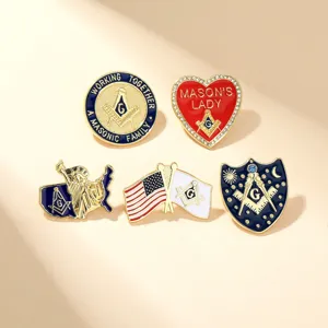 Broche Emaille Macon Vintage Set Retro Costume Manteau Badge Bijoux Mode Cadeau