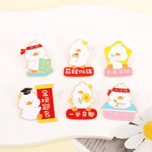 Niedliches Enten Emaille Pin Set, motivierende Prüfungsabzeichen für Schülergeschenke.
