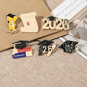 2026 abschluss brosche emaille pin bär kappe metall abzeichen student geschenk set