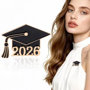 Alloy Doktorhut Brosche Klasse Von 2026 Gedenknadel Anstecknadel Abzeichen Schmuck Geschenk Für Absolventen Unisex Zubehör