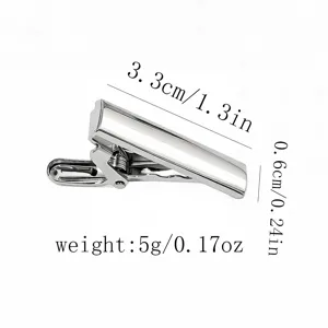 Stainless steel men's tie clip minimalist business shirt suit accessories lightweight metal tie bar