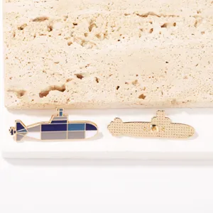 Military submarine enamel brooch pin, alloy creative badge for backpack clothing accessories.