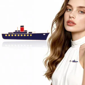 Military Warship Submarine Enamel Brooch Badge Cute Clothing Backpack Accessories