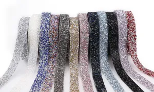 Bunte Strass Borte 2cm Selbstklebend Kristallband fuer Kleid Guertel DIY Basteldekoration