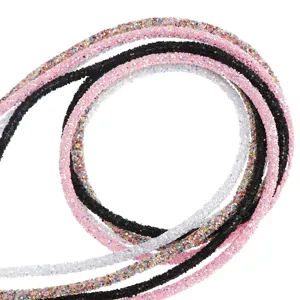 Colorful glitter rhinestone tubes for DIY shoes hair accessories and handmade jewelry crafts.