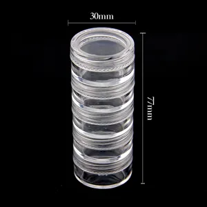 5-Schicht Transparenter Plastik Aufbewahrungsbehaelter Rotierender Cosmetischer Organizer Box 30x77mm