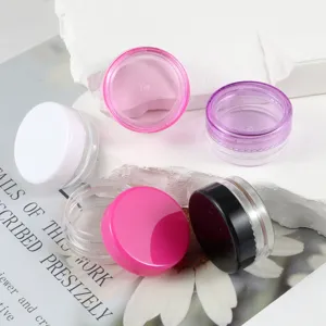 Piccoli barattoli campioni cosmetici in plastica, contenitori crema ricaricabili da 3g 5g.