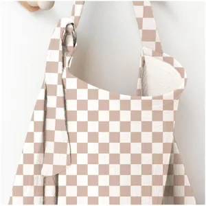 100% katoen dubbellaags crêpe borstvoeding doek, ademende geruite voedingsschort voor mama.