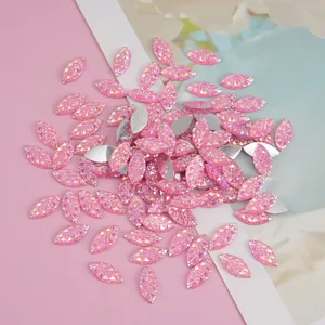 Pink horse eye resin rhinestones flatback crystal gems for DIY crafts handmade accessories