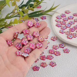 Strass flocon de rose, accessoires DIY diamant scintillant pour coque de telephone et loisirs.