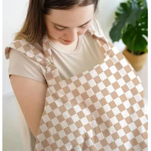 Katoen Voedingsdoek Voor Borstvoeding Dubbellagige Musselin Privacy Bescherming Deken Met Verstelbare Riem Ruit Effen Regenboog Patroon Sjaal Reis Voor Moeder