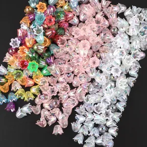 AB colorful lily of the valley flower beads DIY handmade jewelry accessories petals