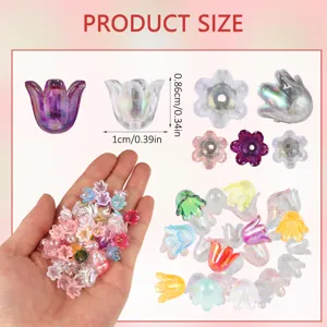 AB colorful lily of the valley flower beads DIY handmade hair stick jewelry accessories