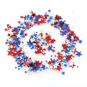 Rood witte en blauwe ster confetti glitters voor 4 juli feest en tafeldecoratie.