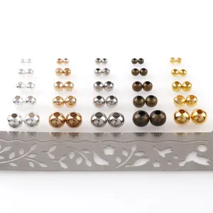 Electroplated metal iron beads, DIY jewelry making spacer beads in assorted sizes and colors.