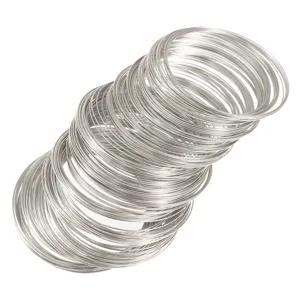 Stainless steel memory wire loops for DIY handmade jewelry crafts bracelets necklaces rings.